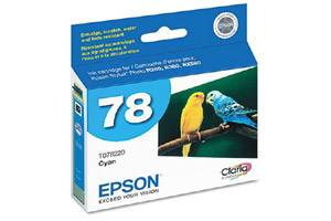 Epson T078220 #78 Cyan Original Ink Cartridge for Stylus Photo R260 R280 RX580 RX680