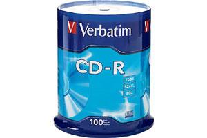 Verbatim 94554 52X 80Min 700MB CD-R 100PK Spindle