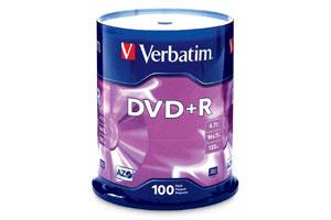 Verbatim 95098 16X 4.7GB DVD+R 100PK Spindle