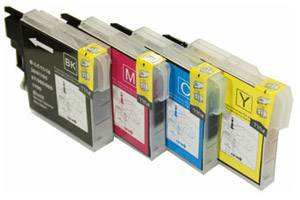 Brother LC61 Compatible Black & Color Ink Set for DCP-165 MFC-290 5890