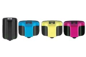 HP #02 Black & 3-Color Combo Compatible Ink Cartridges w/ CHIP