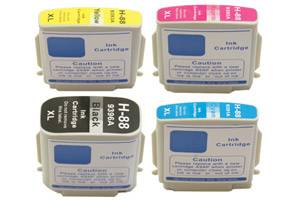 HP #88XL Black & Color Combo Compatible Ink Cartridge 4-PK Set
