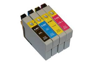 Epson T098 #98 Black and 3-Color Set Remanufactured Ink