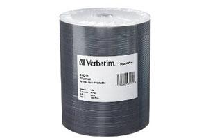 Verbatim 97015 16X 4.7GB White Thermal Hub Printable DataLIfe DVD-R 100PK Spindle