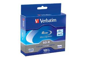 Verbatim 97238 BD-R 6X 25GB Write Once Single Layer Blu-ray 10PK Spindle