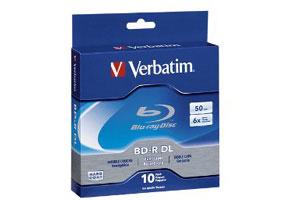Verbatim 97335 BD-R DL 6X 50GB Write Once Dual Layer Blu-ray 10PK Jewel Case