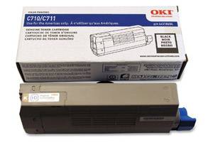 Okidata 44318604 Original Black Toner Cartridge for Okidata C711dn Color Printer