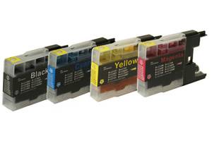 Brother LC75 Compatible Black & Color Ink Set for MFC-J280 J425 J6510