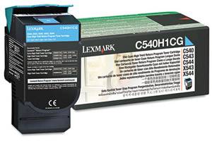 Lexmark C540H1CG Original High Yield Cyan Toner Cartridge C540 C543 C546 Color