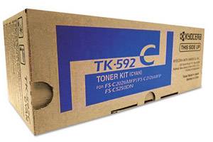 Kyocera Mita TK-592C Original Cyan Toner Cartridge FS-C2026 C2126 C2526 C2626