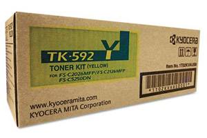 Kyocera Mita TK-592Y Original Yellow Toner Cartridge FS-C2026 C2126 C2526 C2626