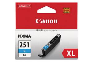 Canon CLI-251XL High Yield Cyan Original Ink Cartridge for Pixma MG5420 MG6320 MX722
