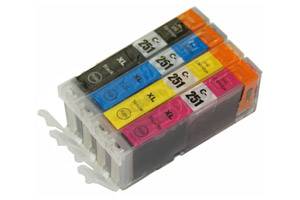 Canon CLI-251XL 4-Pack Combo High Yield Compatible Ink Cartridges Set
