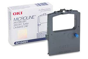 Okidata 52104001 Original Black Nylon Ribbon Cartridge for Microline 380 390 391