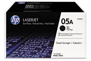 HP CE505D / 05A Original Dual Pack Black Toner for LaserJet P2035