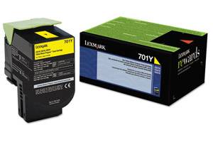 Lexmark 70C10Y0 / 701Y Original Yellow Toner Cartridge for CS310 CS410 CS510