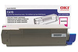 Okidata 44315302 Original Magenta Toner Cartridge for C610 Series Printer