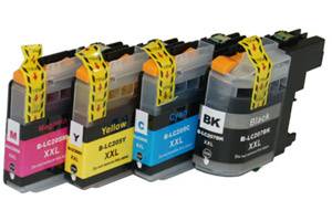 Brother LC207 Black & Color Compatible Ink Cartridge 4 Pack Set