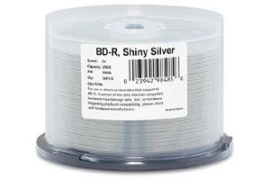 Verbatim 98485 BD-R 6X 25GB Shiny Silver Hub Printable 50PK Spindle