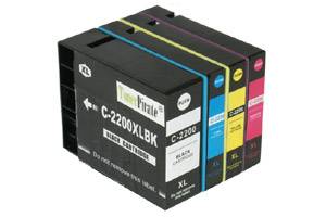 Canon PGI-2200XL Compatible BK/C/Y/M High Yield Ink Cartridge Set