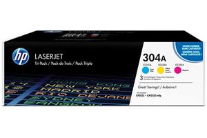 HP CF340A 304A 3-Pack Cyan Magenta Yellow Original Toner Cartridges