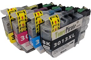 Brother LC3013 XL Black & Color Compatible Ink Cartridge 4-Pack Set