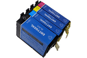 Epson T702XL Black & 3-Color Combo Set Compatible Ink Cartridges