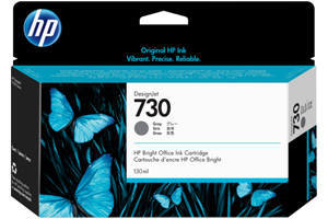 HP 730 P2V66A Gray Original Ink Cartridge for DesignJet T1600 T1700