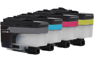 Brother LC3033 Black & Color Compatible Ink Cartridge 4 Pack Set