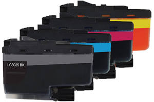 Brother LC3035 Black & Color Compatible Ink Cartridge 4 Pack Set