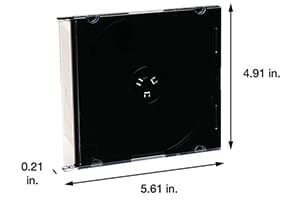 Verbatim 94868 CD/DVD Storage Black Slim Jewel Cases 200PK