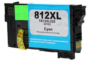 Epson T812XL220 812XL High Yield Cyan Compatible Ink Cartridge