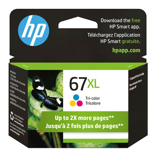 HP 3YM58AN #67XL Tri-Color High Yield Original Ink Cartridge