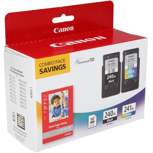 Canon PG-240XL Black CL-241XL Color 2-Pack Original Ink Cartridges