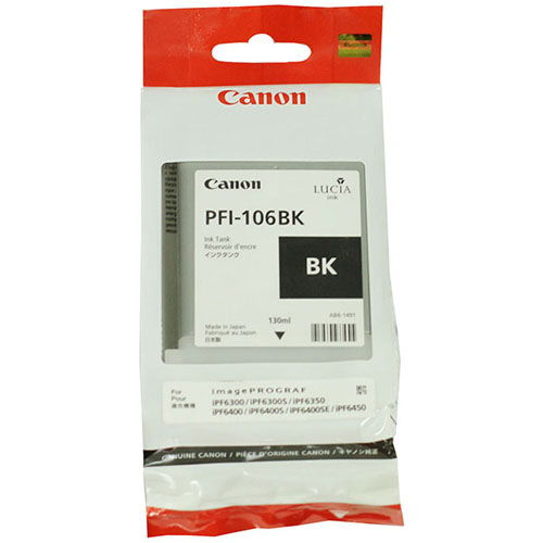 Canon PFI-106BK 6621B001 Black Original Ink Cartridge for IPF6350