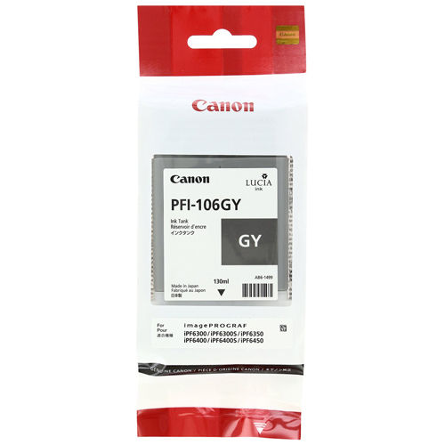 Canon PFI-106GY 6630B001 Grey Original Ink Cartridge - IPF6300 IPF6350
