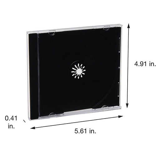 Generic Black CD/DVD Storage Jewel Cases 1PK
