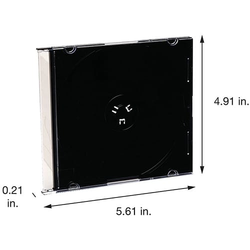 Verbatim 94868 CD/DVD Storage Black Slim Jewel Cases 200PK