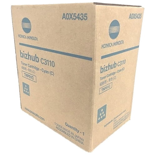 Konica Minolta A0X5435 TNP51C Original Cyan Toner for C3110