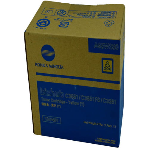 Konica Minolta A95W230 TNP49Y Yellow Original Toner for Bizhub C3351