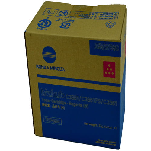 Konica Minolta A95W330 TNP49M Magenta Original Toner for Bizhub C3351