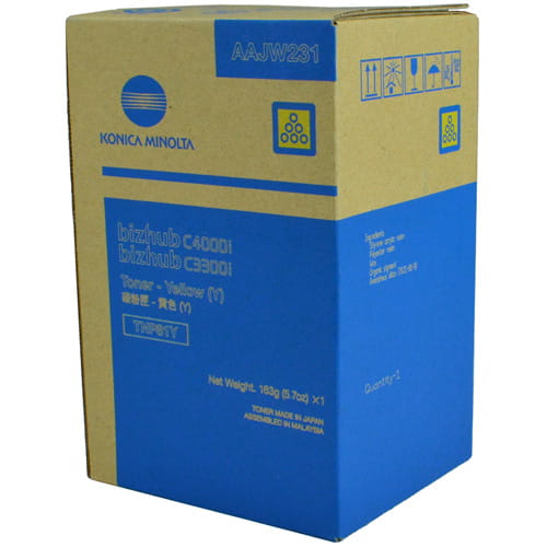 Konica Minolta AAJW231 TNP81Y Yellow Original Toner Cartridge