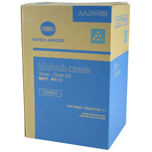 Konica Minolta AAJW432 TNP80C Cyan Original Toner for C3320I