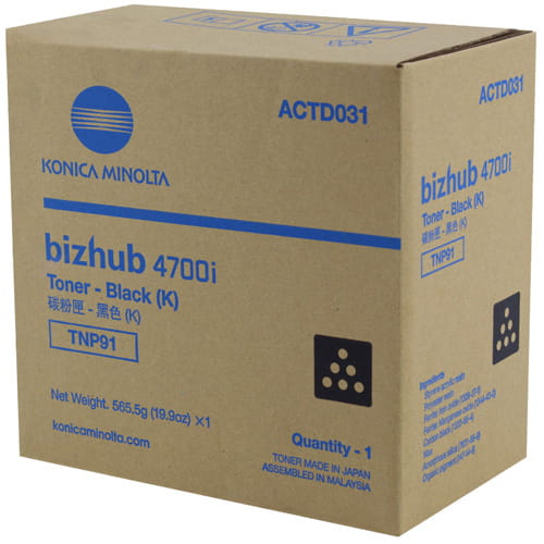 Konica Minolta ACTD031 TNP91 Black Original Toner Cartridge