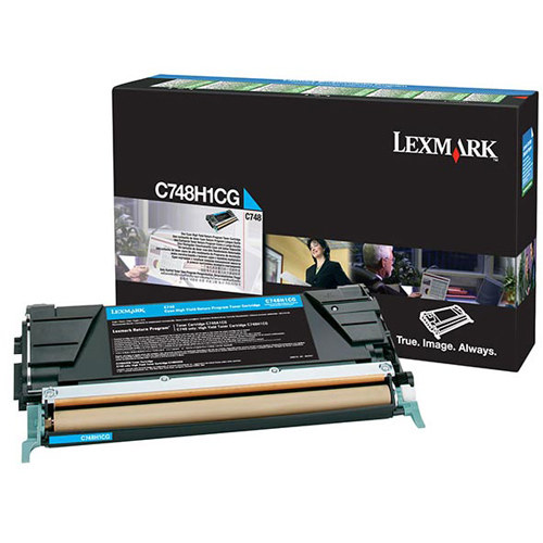 Lexmark C748H1CG 10K Yield Cyan Original Toner Cartridge for C748