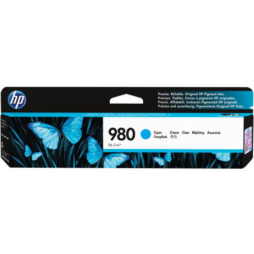 HP 980 D8J07A Cyan Original Ink Cartridge for Officejet X585DN