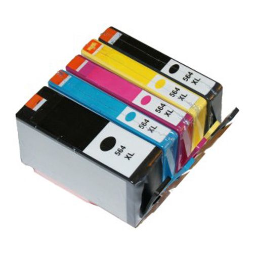 HP 564XL Black 3X & Color High Yield Compatible Ink Cartridge 5-Pack 
