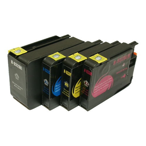 HP 932XL Black & 933XL Color Compatible Hi-Yield Ink Cartridge 4-Pack
