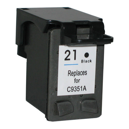 HP C9351AN (#21) Black Remanufactured Ink Cartridge for Deskjet 3910 3940 Fax 1250