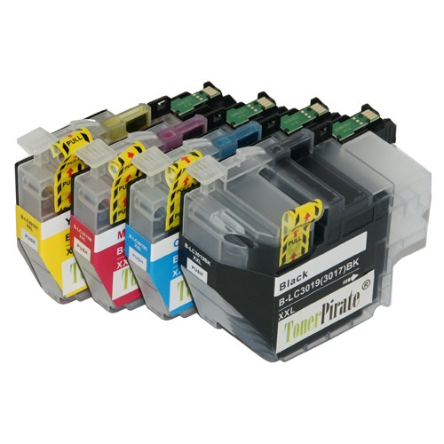 Brother LC3019 Black & Color Compatible Ink Cartridge 4 Pack Set